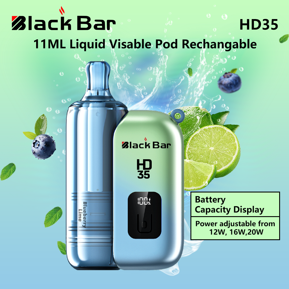 Black bar HD35 11ML Liquid Visable Pod Rechangable