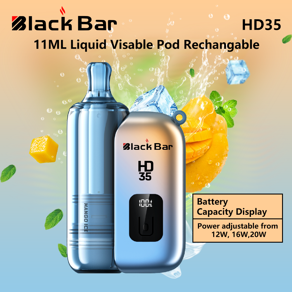 Black bar HD35 11ML Liquid Visable Pod Rechangable