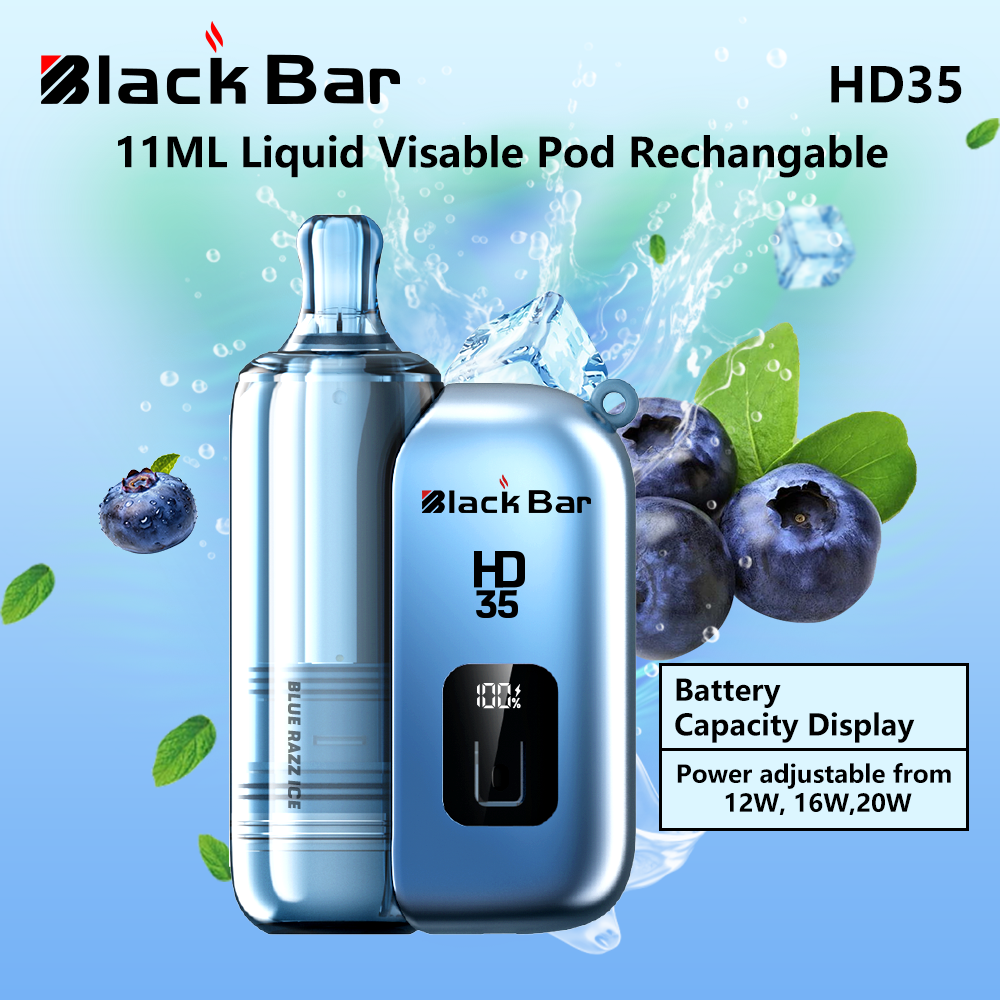 Black bar HD35 11ML Liquid Visable Pod Rechangable