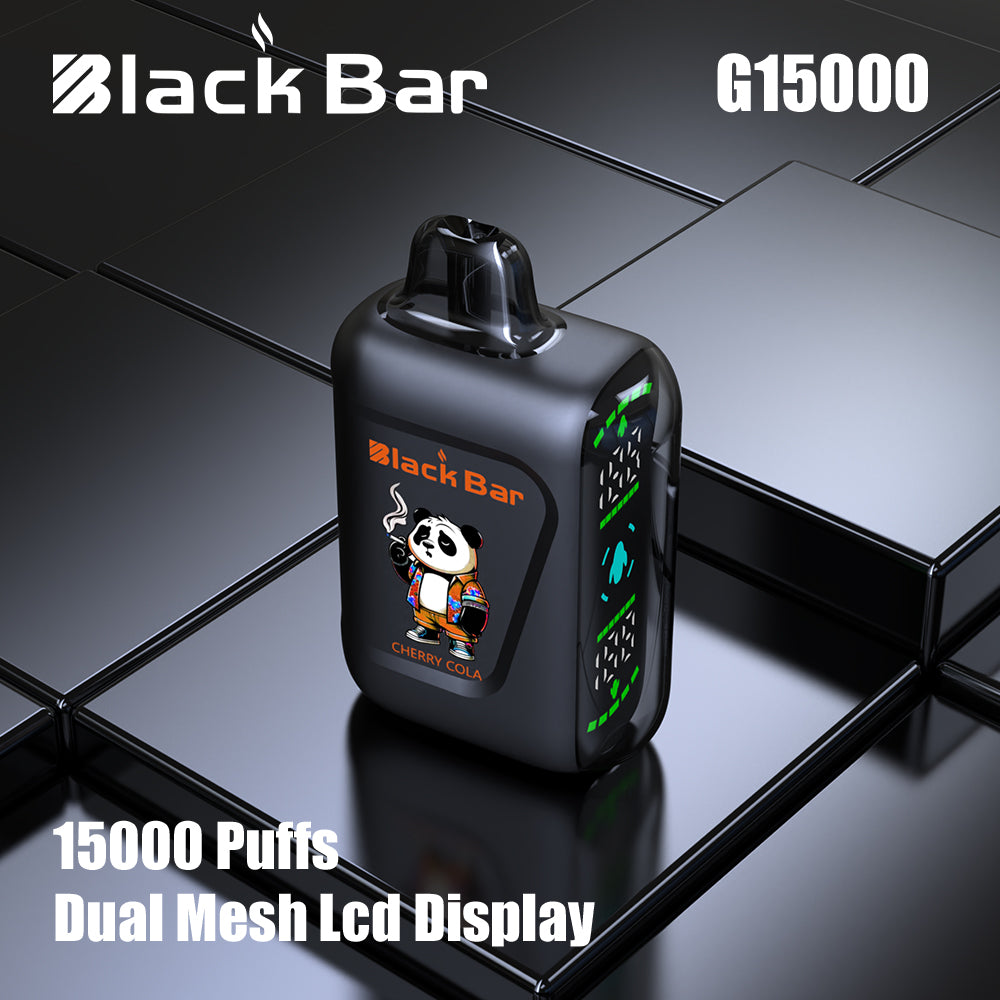 Black Bar Exclusive Customization Refillable Dual Mesh Geek Vape LCD 15000 Puffs E-Cigarette