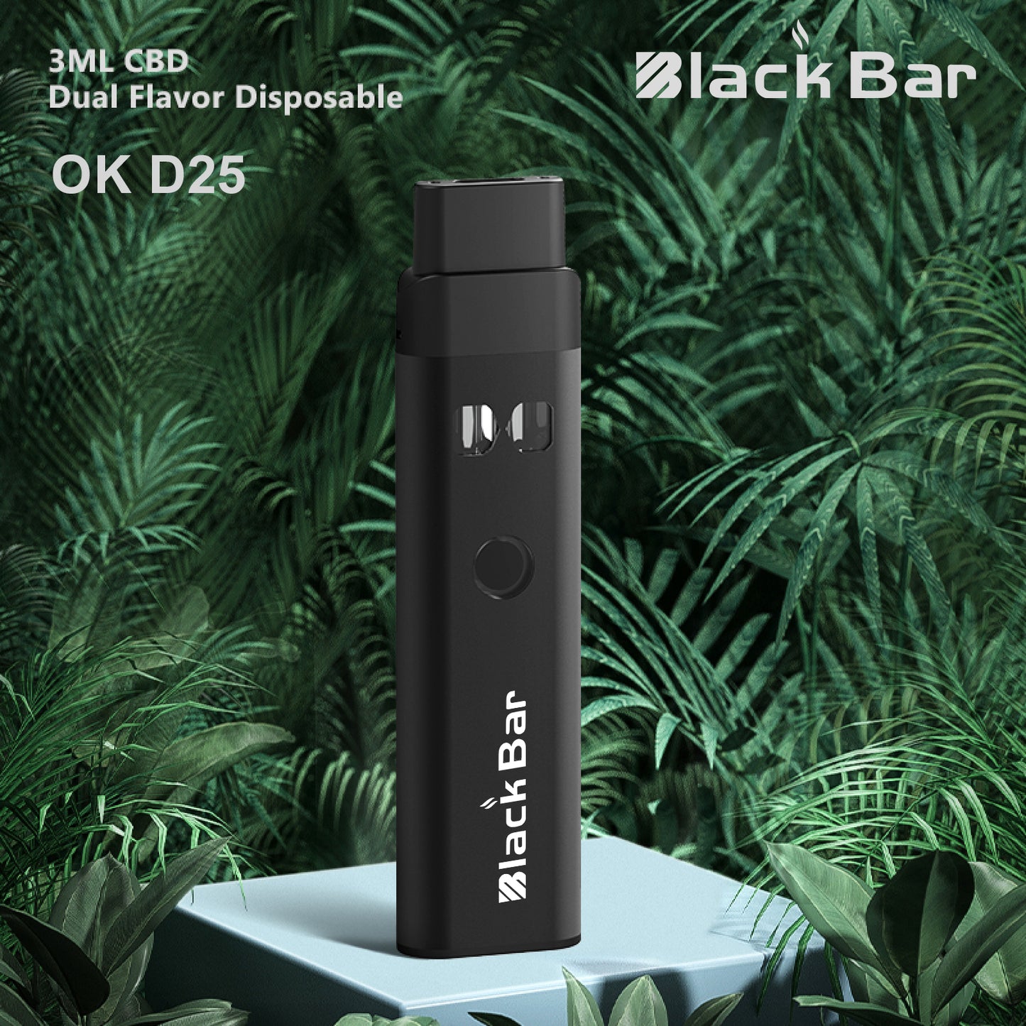 Black bar OK D25 3ML CBD Dual Flavor Disposable