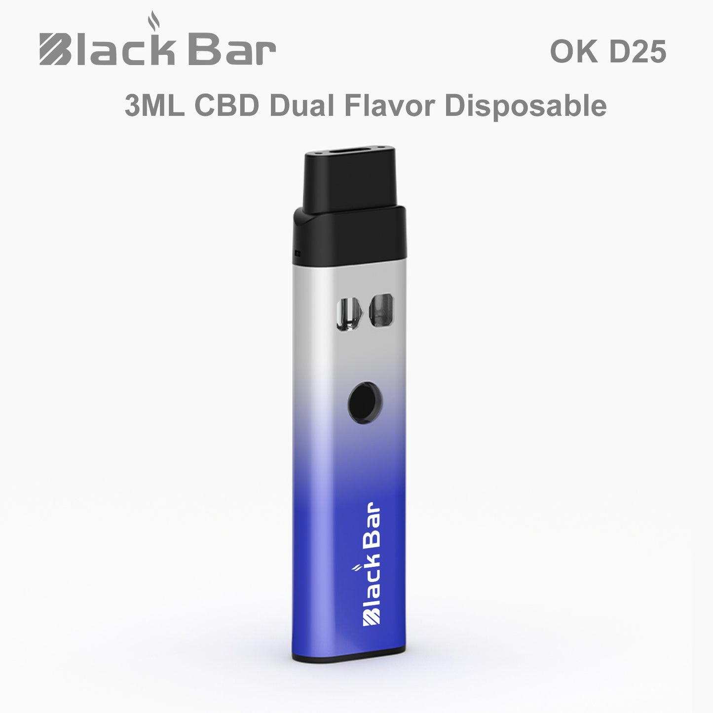 Black bar OK D25 3ML CBD Dual Flavor Disposable