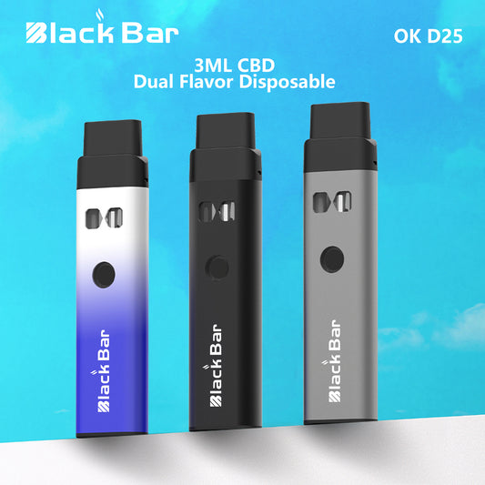 Black bar OK D25 3ML CBD Dual Flavor Disposable